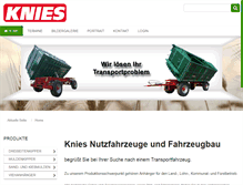 Tablet Screenshot of knies-fahrzeugbau.com